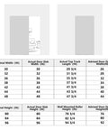 Diagram of Concealed Sliding Barn Door With Soft Close Hardware Kit White Flush Hidden Door For Openings 24 To 28 Inches Wide By 84 Inches High 32 By 86 Inches Waterproof And Smooth Interior Sliding With Hidden Rail For A Slick Floating Modern Look with size chart.