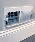 Magnetic Vent Deflector For Heat And Air Adjustable Unbreakable Clear Plastic Floor Or Ceiling Use Fits 10 To 14 Inches 2 Pack