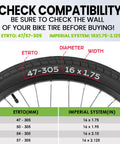 Check compatibility for Thick 16 Inch Bike Inner Tubes Set Of 2 Compatible With 16x1.75 16x1.95 16x2.10 16x2.125 32mm Schrader