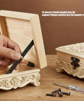 Hand attaching Sturdy 6 Pack Miniature Lid Hinges For Decorative Wood Boxes Rustproof Quiet Operation Erosion Resistant Metal Construction Perfect For Jewelry Storage Keepsake Boxes