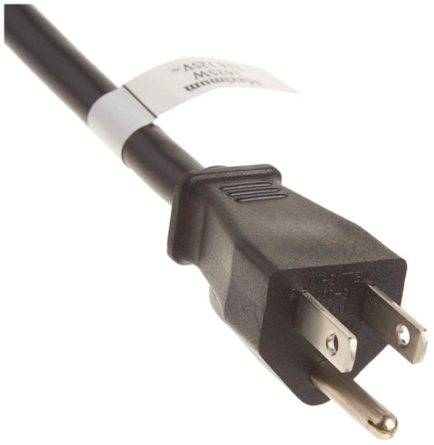 Close-up of Premium 4 Foot Beefy Universal Power Extension Cord 16 AWG 3 Prong Cable for TV Computer Monitor Printer