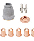 Drag-Cut Shield Consumables Set, 9-Piece Kit for LTP6300D and LTP6300DCNC Plasma Cutters including nozzles and electrodes