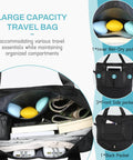 VOOWO rolling duffle bag with wheels, black expandable travel luggage with multiple pockets