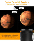 Before and after view of Mars using Twelve Point Five Millimeter Illuminated Reticle Plossl Eyepiece With Adjustable Image And Reticle Focus And LED Illumination For Crisp Clear High Contrast Telescope Viewing