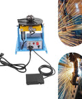 Rock Solid Welding Positioner Rotary Table For Pipe And Tank Jobs With Precision Three Jaw Chuck and heat resistant steel build, with foot pedal.