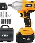Cordless Brushless Half Inch Chuck Impact Wrench With 700 Nm Breakaway Torque And 515 Ft Lbs Max 3600 IPM And 2800 RPM shown with accessories