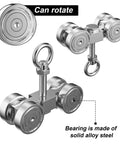 Four Wheel Trolley Assembly With Silent M10 Bolt And Nuts Including Lifting Eye Nut For One To Five Eighths Inch Wide Unistrut Channel