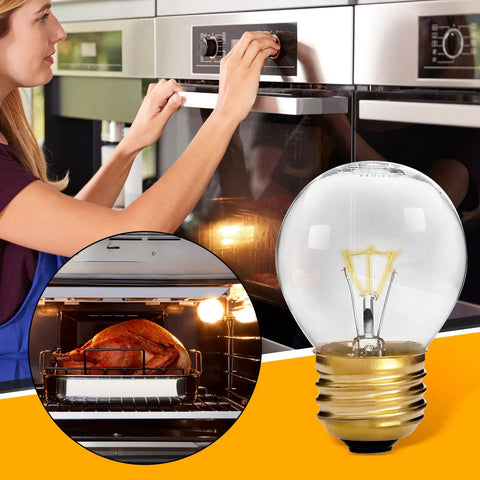 40 Watt Oven Light Bulb 4 Pack High Temp Appliance Bulbs With G45 E26 E27 Socket Brass Lead For Maytag GE Whirlpool Ovens