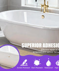 White bathtub showcasing repair with White Multi-Surface Touch Up Paint Pen Set 7oz No Fuss Glossy And Matte Quick Dry Odorless Waterproof Formula