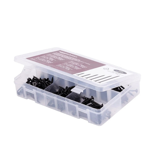 Drywall Screw Assortment Kit 220-Piece Coarse-Thread Steel Phillips-Head Screws With Handy Storage Case For DIY Home Repairs