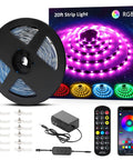 20 Foot RGB Smart LED Strip Lights Kit With Dope Music Sync App Control Dimmable 5050 LED Tape Flexible Ribbon