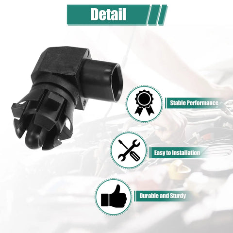 No Cut No Drill Direct Drop In Swap Exterior Ambient Air Temperature Sensor For Chevy Silverado And Gmc Sierra Yukon Tahoe Suburban 2014 To 2022 Oe 13583411 Replacement close-up view of black plastic sensor.