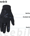Kids Dirt Bike Gloves Built Tough For Motocross BMX And ATV Full Finger Youth Riding Gear With Abrasion Resistant Palm, Skull Design