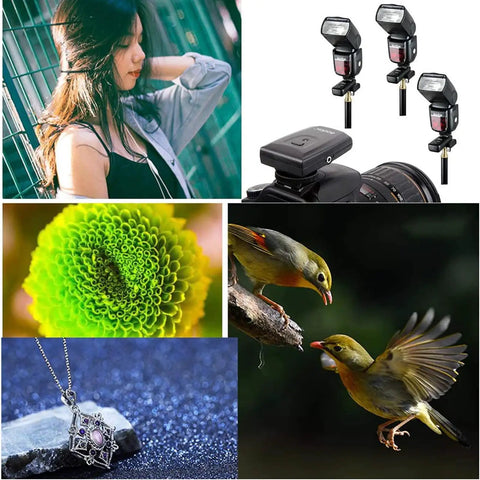 CT-16 Wireless Flash Trigger Kit With 1 Transmitter And 3 Receivers, 16 Channel 433MHz Radio Sync System For Canon setup