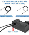 Push Button Fire Pit Igniter Kit With Dual Outlets And Ground Wire 48 Inch Electrode Ignition Cable, easy install