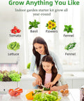 Mother and daughter using Indoor Hydroponics Seed Pod Kit Bundle With 240 Pieces Including 120 Grow Sponges in kitchen