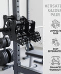 Cable Pulley System Gym Attachment For Home Gym With Lat Pulldown And Squat Rack Attachments Upgraded Roller Glider Pair mounted on rack