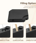 Beefy Heavy Duty Base Weights Stand For Offset Cantilever Patio Umbrella 317 Lb Capacity 4 Piece Set Black Weatherproof