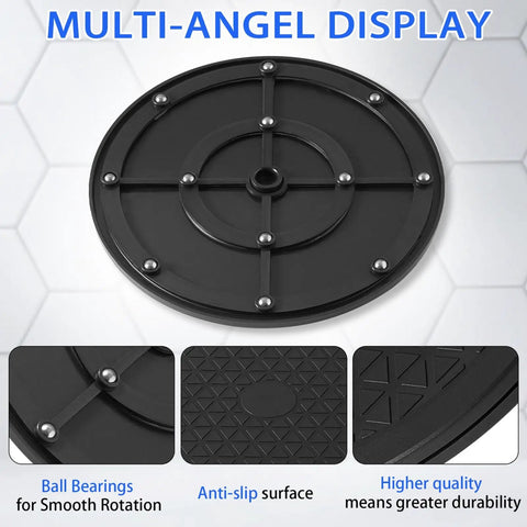 Heavy Duty 8 Inch Lazy Susan Turntable With Rock Solid Build And Smooth 360 Degree Silent Swivel Base with ball bearings for rotation.