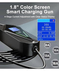 Portable EV Charger 3.5 KW Level 1 J1772 Type 1 Charging Cable 8A to 16A Adjustable NACS Compatible with color screen display