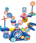 Space Gear STEM Toy Set For Ages 3 And Up With Electric Drive System, 30 Piece Educational Construction Toys with dynamic gears.