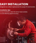 Mechanic installing Heavy Duty ABS Wheel Speed Sensor For Toyota RAV4 2006 To 2018 Engines on a brake system.