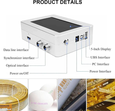 High Speed Online Industrial Inkjet Batch Coder Machine For Printing Date Barcode Logo And Graphic On Production Line with 5-inch display