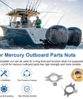 Marine Prop Nut Kit 18-3702 For 35 To 70 HP Outboards With 2 Lock Washers Fits Mercury Engines 11-69578A1 11-69578T1 11-69578Q