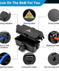 Weatherproof Outdoor Electrical Box IP54 Black Wall Mount Cover with silicone seal, wiring options, and mounting holes.