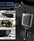 Retractable Car Charger 4 In 1 With USB C Fast Charge 84W, showing durability under hard braking and bumpy roads conditions.