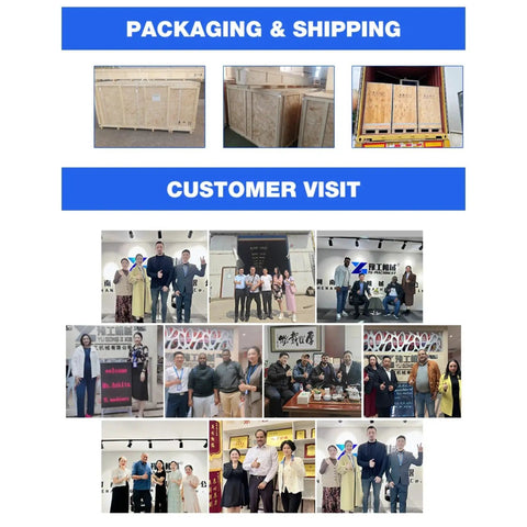 Packaging and shipping of High Power 120KW DC Fast EV Charger for commercial use and customer visit photos with diverse groups.