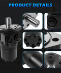 Heavy-Duty Hydraulic Motor For Eaton Char-Lynn H Series 101-1039-009 1011039009 with 1 inch shaft and Woodruff key, product details