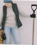 Person holding Replacement Shovel Handle For Hand Shovels, Durable Garden Tool Upgrade With Ergonomic Grip For Digging And Planting