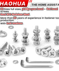 Bulk 2242-Piece Screw Set With Phillips Pan And Flat Head Machine Screws, Nuts, Washers, L-Wrenches And Tweezers For Home DIY, Electronics, Auto Repairs, And Everyday Fixes, 304 stainless steel