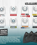 Image of universal quick-release triangle sanding pads compatible with multiple brands for oscillating multitool use.