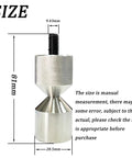 Two Hole Flange Pin Kit Pair 1-1/8 Inch Stainless Steel Alignment Pins dimensions, showing 81mm height and 28.5mm diameter
