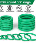 270 Piece Car AC O Ring Kit With Rubber O Rings All In One Seal Set For Car Repair Plumbing Air And Gas Lines Durable Construction Precise Fit Leak Proof Performance No Fuss Easy Install, green nitrile O-rings