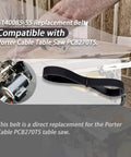 Replacement Drive Belt For Porter Cable PCB270TS Table Saw 5140085-55 displayed with table saw and text on durability and fitment