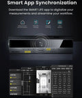 Dual-Sided Laser Measuring Tool Pro Gen 2 With 390 Ft Reach, One-Click Switch Between Single And Dual Laser Modes, Bright Large Digits For Easy Reading In Low Light, Removable Silicone Cover For Quick Measurements And Room Layout. Smart app display