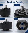 Low Pressure Hydraulic Gear Pump For Industrial Oil Systems With Flexible Flow Options The Go To Tool For Machinery Lubrication Circulation Lines And Hydraulic Power Units. black metal housing and dual ports
