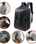 Ultra Compact Satellite Travel Backpack with USB Charging Port and Custom Molded Compartments for Outdoor Camping and RV Trips