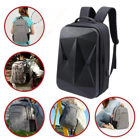 Ultra Compact Satellite Travel Backpack with USB Charging Port and Custom Molded Compartments for Outdoor Camping and RV Trips