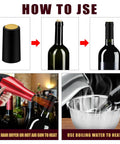 How to use Top Shelf Black Heat Shrink Wine Caps With Tear Tabs. Steps with hair dryer and boiling water methods.