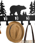 Metal Bear Coat Rack Wall Mount With Six Hooks For Hats Coats Towels Keys Bags And More Durable Black Finish Perfect For Entryway Hallway Bathroom Or Bedroom Must Have For Every Home