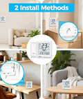 All In One Indoor Outdoor Weather Station Thermometer With Wireless Sensor, Digital Room Thermometer on desk and wall