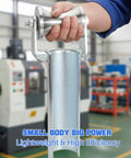 Hand holding 4 Inch Stainless Steel Cable Puller Sheave Rustproof Lightweight for smooth conduit installation in workshop