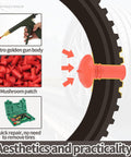 Diagram of a Tubeless Tire Repair Kit With Mushroom Plugs And Patch Kit For Quick Fix A Flat On Motorcycles Cars Trucks And ATVs
