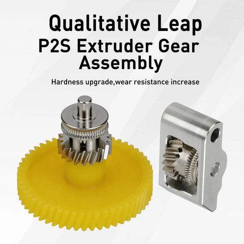 Rock Solid Hardened Steel Extruder Gear Assembly Replacement Drive Gear For 3D Printers with yellow plastic gear