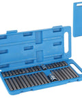 40 Piece Star Spline Hex Socket Bit Set For One Half Inch And Three Eighth Inch Drive Wrenches With Toolbox A Handy Pro Grade Kit