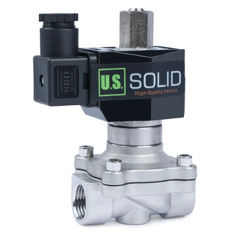 Heavy Duty Stainless Steel Solenoid Valve 110V AC Normally Open With Viton Seal Half Inch Size for industrial use